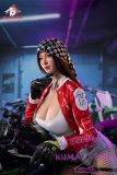 Doll Senior Xuewu Head 170cm G-cup Full Silicone Sex Doll with Body Make-up Motorcycle Suit & Biker Style