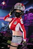 Doll Senior Xuewu Head 170cm G-cup Full Silicone Sex Doll with Body Make-up Motorcycle Suit & Biker Style