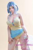 Firefly Diary 164cm G-cup Nanako Head Full Silicone Sex Doll With Body Make-up Swimsuit Beach Look