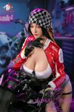 Doll Senior Xuewu Head 170cm G-cup Full Silicone Sex Doll with Body Make-up Motorcycle Suit & Biker Style