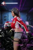 Doll Senior Xuewu Head 170cm G-cup Full Silicone Sex Doll with Body Make-up Motorcycle Suit & Biker Style