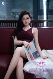 Full Body Pose in Red Dress – Gynoid 164cm Silicone Doll