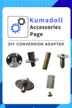 Kumadoll Accessories Page DIY Conversion Adapter – Practical All-Aluminum Joint Connector