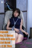 Gynoid No.22R 165cm Silicone Sex Doll Livi Head Wearing Black Dress at Office Desk