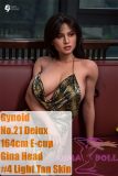 Gynoid No.21R 164cm silicone sex doll with Gina head in gold evening dress