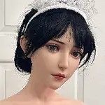 Gynoid No.21R 164cm E-Cup Silicone Sex Doll Gina Head Deluxe/Basic in Gold Spaghetti Strap Dress