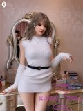 Gynoid  No.20R 163cm E-Cup Silicone Sex Doll Mona Head Deluxe/Basic in Elegant Winter Dress and White Beret