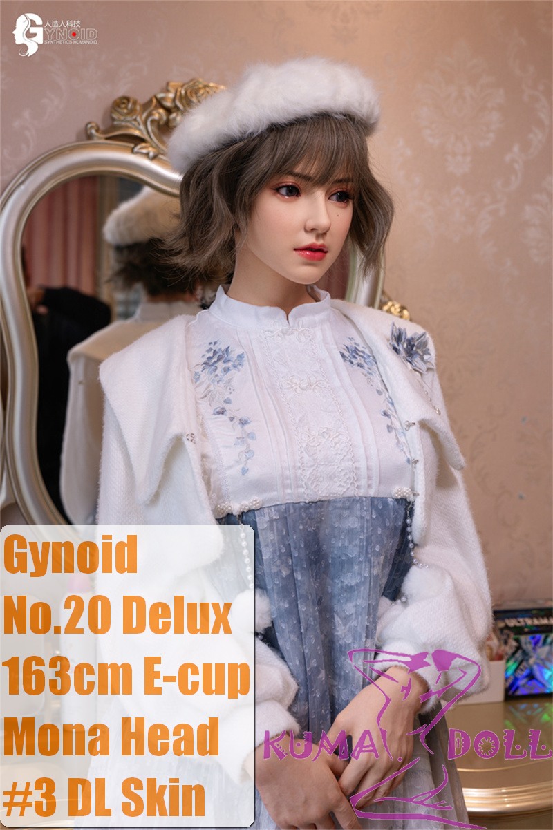 Gynoid  No.20R 163cm E-Cup Silicone Sex Doll Mona Head Deluxe/Basic in Elegant Winter Dress and White Beret