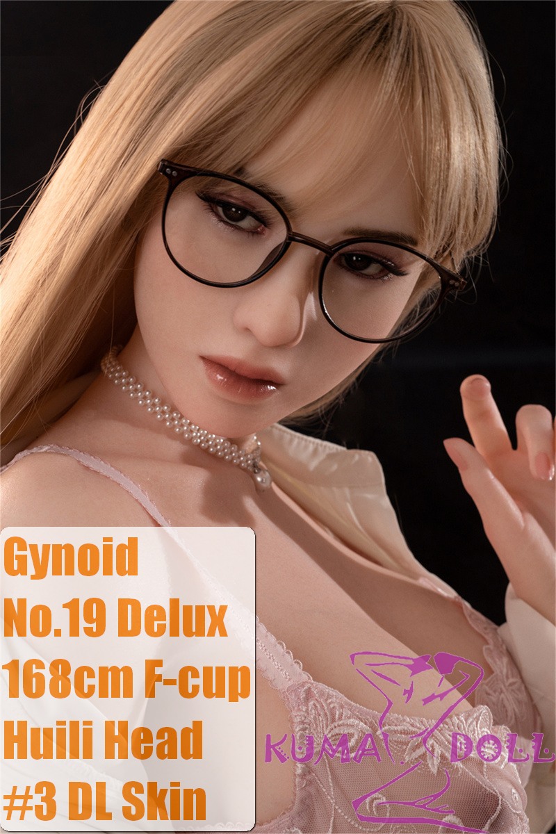 Gynoid No.19R 168cm F-Cup Silicone Sex Doll Huili Head Deluxe/Basic  Blonde Babe in Pink Lingerie and White Shirt
