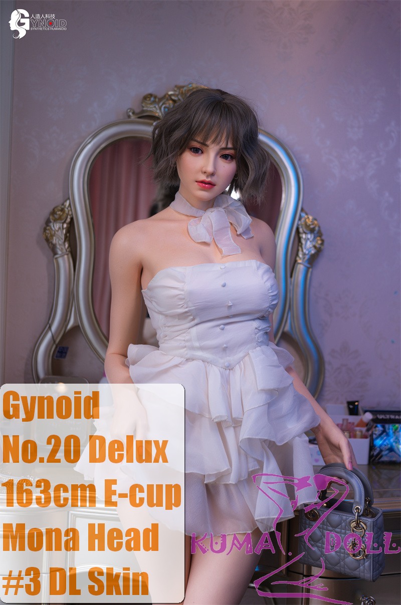 Gynoid  No.20R 163cm E-Cup Silicone Sex Doll Mona Head Deluxe/Basic in White Puffy Dress