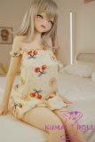 Irokebijin 148cm C-cup sex doll with Ema-B head in yellow floral outfit