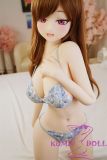 Irokebijin S-TPE Sex Doll 148cm F-cup Anna Head with Brown Hair in Blue Embroidered Lingerie