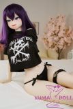 Irokebijin S-TPE Sex Doll 148cm C-cup Aisa Head in Black Top and Garter Stockings