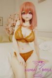 Irokebijin S-TPE Sex Doll 148cm C-cup Yui-B Head with Orange Hair in Lace Lingerie