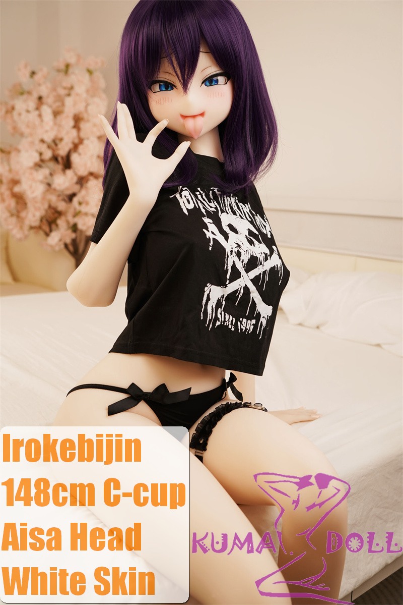 Irokebijin S-TPE Sex Doll 148cm C-cup Aisa Head in Black Top and Garter Stockings