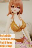 148cm C-cup Irokebijin S-TPE Sex Doll – Yui-B Head with Orange Hair in Lace Lingerie