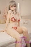 Rio-A head anime love doll wearing white and red bra and panties