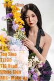 Top Sino Doll T1G head with RRS+ artist makeup in black denim outfit
