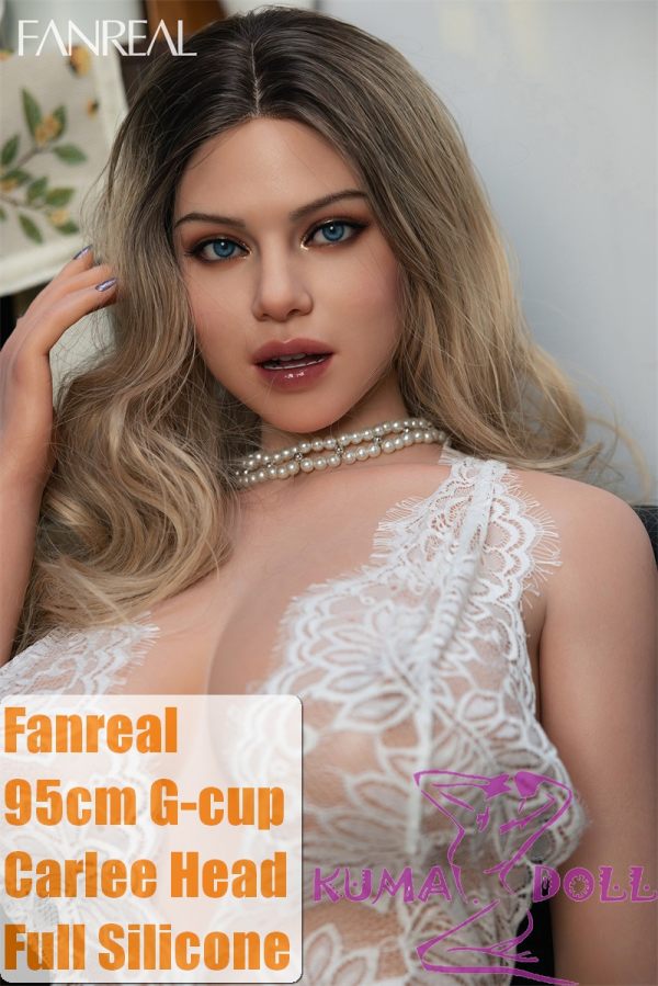 (US In-stock) FANREAL 95cm G-Cup Full Size Lifelike Silicone Sex Torso with Carlee Head in White Lace Bodysuit