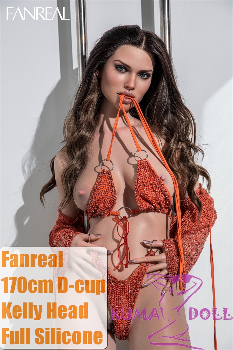 FANREAL 170 cm/5ft6 D-Cup Full Size Lifelike Silicone Sex Doll with Kelly Head Tan Skin