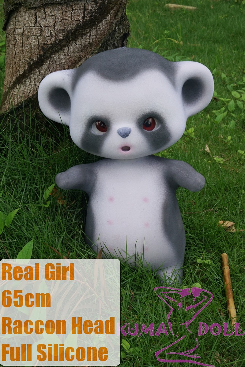 Real Girl 65cm Raccon Head Silicone Animal Sex Doll