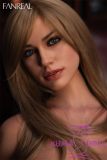 FANREAL 170 cm/5ft6 D-Cup Full Size Lifelike Silicone Sex Doll with Della Head Tan Skin in Black Lace Lingerie
