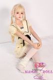 SHEDOLL 148cm D Cup Aileen Head Full Silicone – Blonde Lolita Style Love Doll in White Thigh Highs
