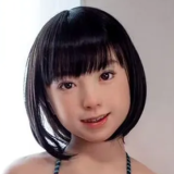 J-cute Doll 133cm AA-cup AGD02 Head Sex Doll Full Silicone Material in Blue Swimsuit with Straw Hat