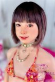 J-cute Doll Full Silicone Sex Doll 149cm/4ft9 A-cup with Silicone Head AGD02 with New Body Makeup Catgirl in Orange-Red Bikini