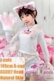 J-cute 149cm A-cup full silicone catgirl doll with AGD02 head