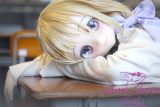 Close-up of Aotume TPE doll with soft face and big anime eyes