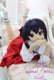 AA-cup anime-style Mita doll sitting on bed with detailed face