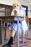 Full body view of 135cm Aotume doll in Futaba Anzu costume