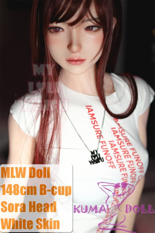 MLW doll Full Silicone Loli Sex Doll 148cm B-cup Sora Head Face Makeup Selectable in White Shirt