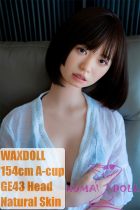 WAXDOLL Full Silicone Sex Doll 154cm A-cup #GE43 head with realistic body makeup option-Natural Skin Color