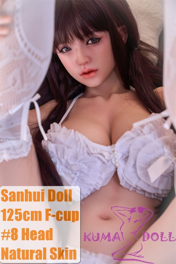 Sanhui Doll 【Adjustable Eyes】125cm F-cup #8 Silicone Sex Doll Real Skin Series Wearing White Lingerie