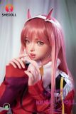 SHEDOLL 152cm AA-Cup Naxi Head Full Silicone Cosplay Zero Two (02) from DARLING in the FRANXX