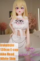 Irokebijin S-TPE Sex Doll 130cm E-cup Aiko Head Wearing White Crop Top and Pleated Skirt