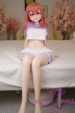 Anime-style love doll Yui-B wearing cute T-shirt and shorts