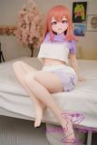 Realistic S-TPE sex doll dressed in soft T-shirt outfit