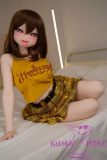 Cute Japanese anime sex doll Aisa with E-cup body and yellow outfit