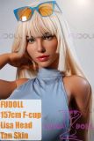 FUDOLL 157cm I-cup full silicone sex doll with Lisa head in blue bodysuit