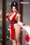 Minuova Doll 74cm Body with Finger Skeleton Yanwu Head Full Silicone Mini Sex Doll Comes with Doll Stand Cosplay Shiranui Mai from The King of Fighters