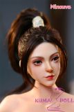 close-up of Shiranui Mai  head on 75cm minuova doll