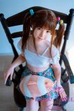 J-cute Doll Full Silicone Sex Doll 149cm/4ft9 A-cup with Silicone Head AGD02 with New Body Makeup