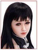 Sanhui Doll New Body 158cm/5ft2 E-cup Body #41 Head Silicone Sex Doll with Real Skin with Brown Curly Hair