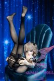 Full-body pose of 138cm anime sex doll with silicone succubus head and fantasy accessories