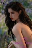 TOP-CYDOLL 176cm E-Cup Elodie Head Full Silicone Doll with Purple Bow Lingerie
