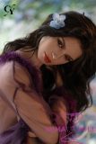 Realistic E-cup full silicone love doll with detailed body and elegant dark hair