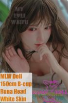 MLW Doll Full Silicone Sex Doll 150cm B-cup Runa Head in Delicate White Lace Outfit